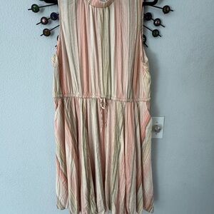 Torrid Striped Dress with Drawstring Waist